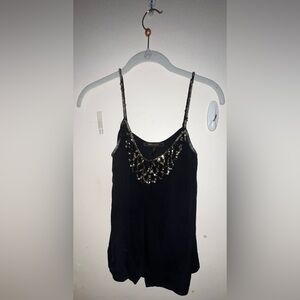 Black sequin tank top